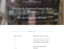 Tablet Screenshot of precisioncranehoist.com